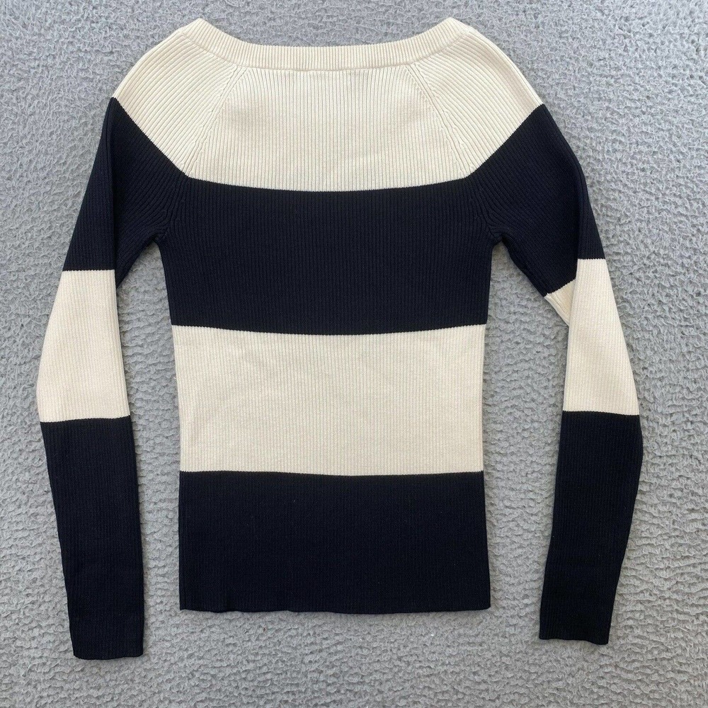 Lauren Ralph Lauren Color Block Gold Buttons Pullover Sweater Medium Long Sleeve - Picture 5 of 6